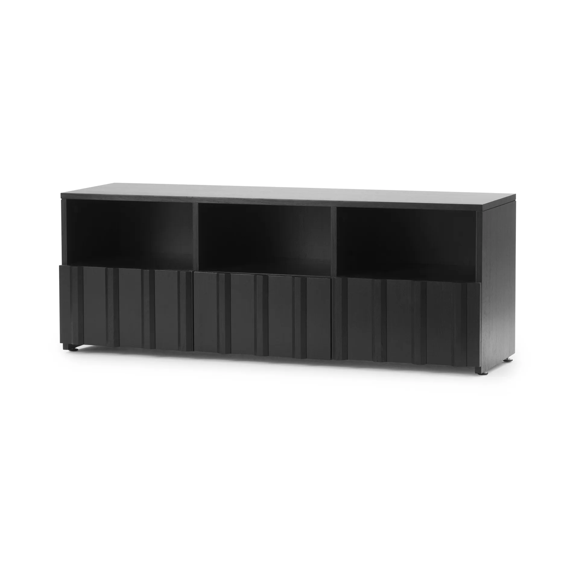 Rib sideboard hybrid, Zacht zwart,, 44x120x38 cm Normann Copenhagen