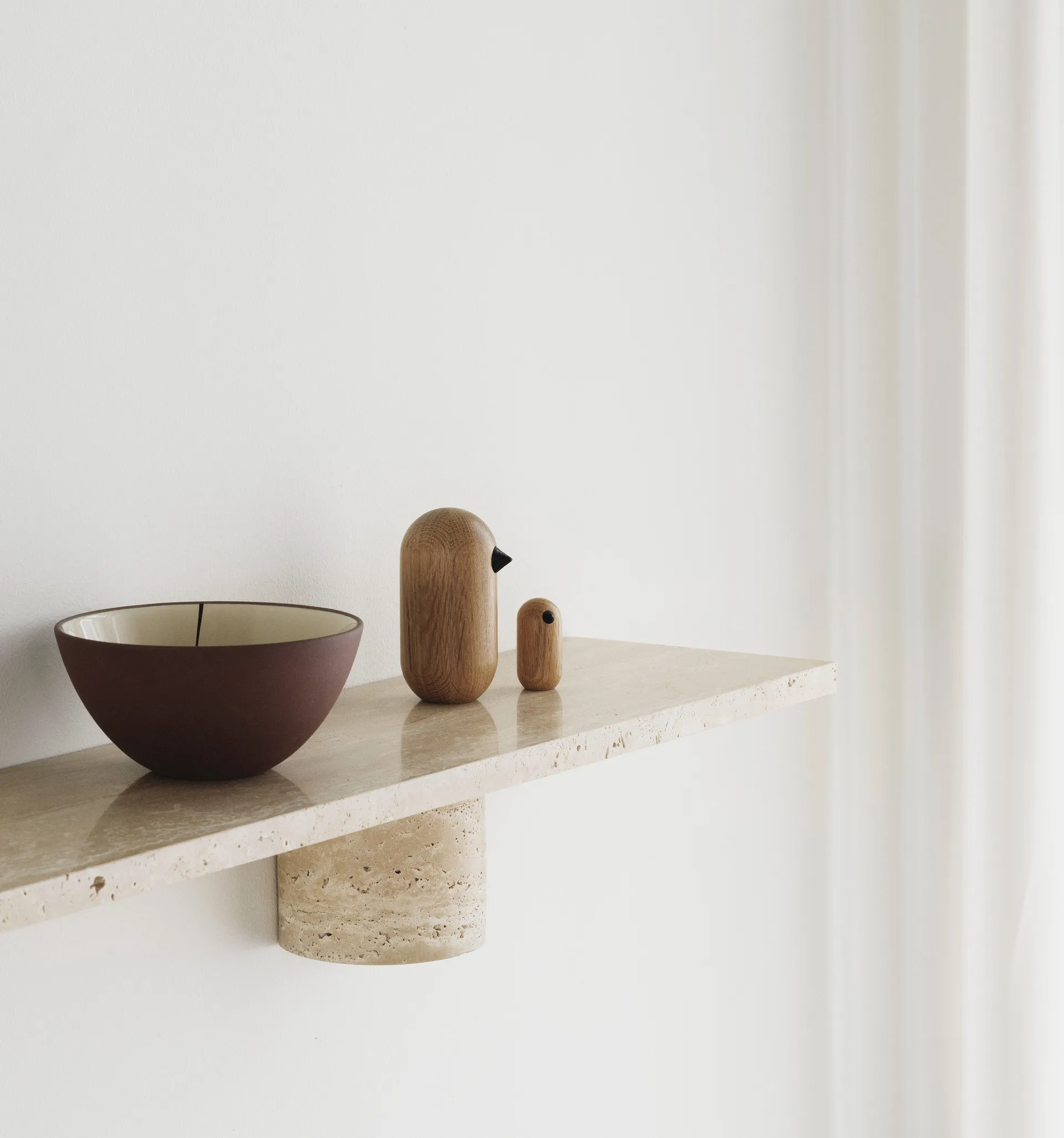 Sten Shelf wandplank 80 cm, Travertine Normann Copenhagen