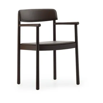 Timb armstoel - Brown ash-Ultra Leather Chocolate - Normann Copenhagen