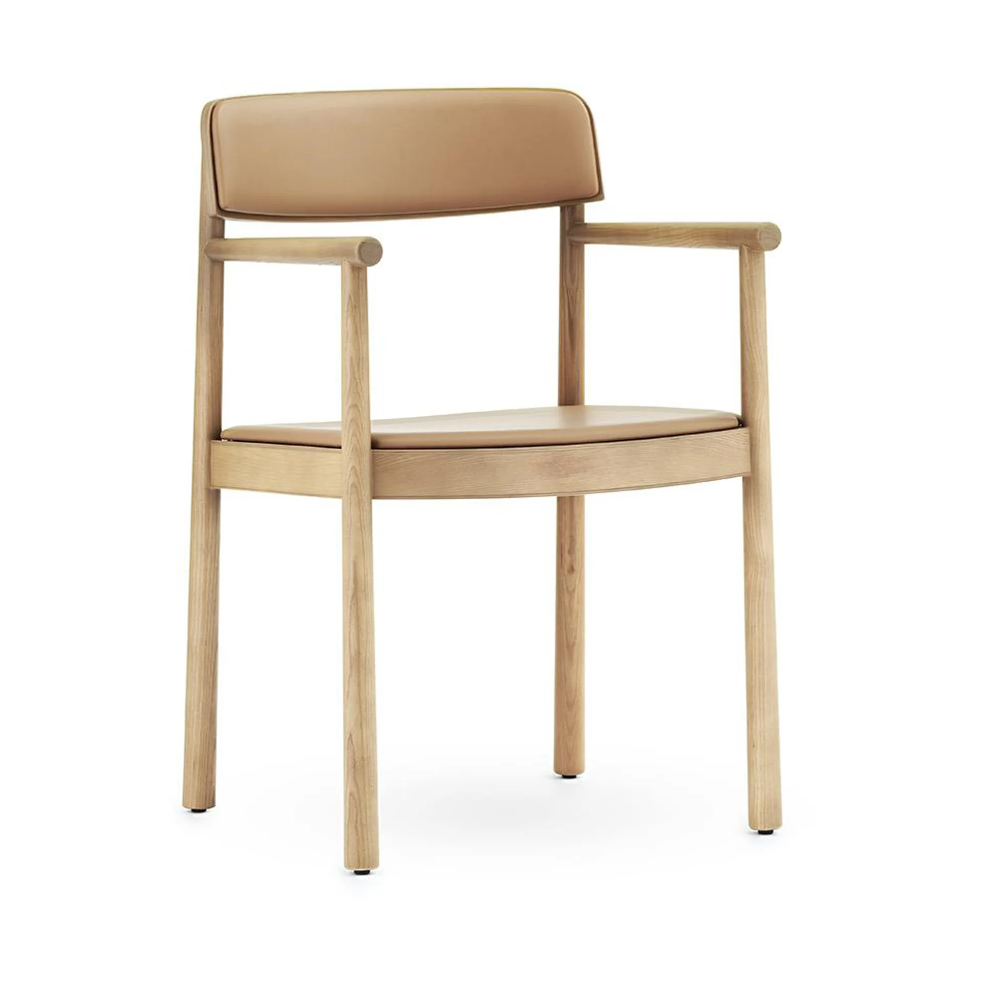Timb armstoel met kussen, Tan/ Ultra Leather - Camel Normann Copenhagen
