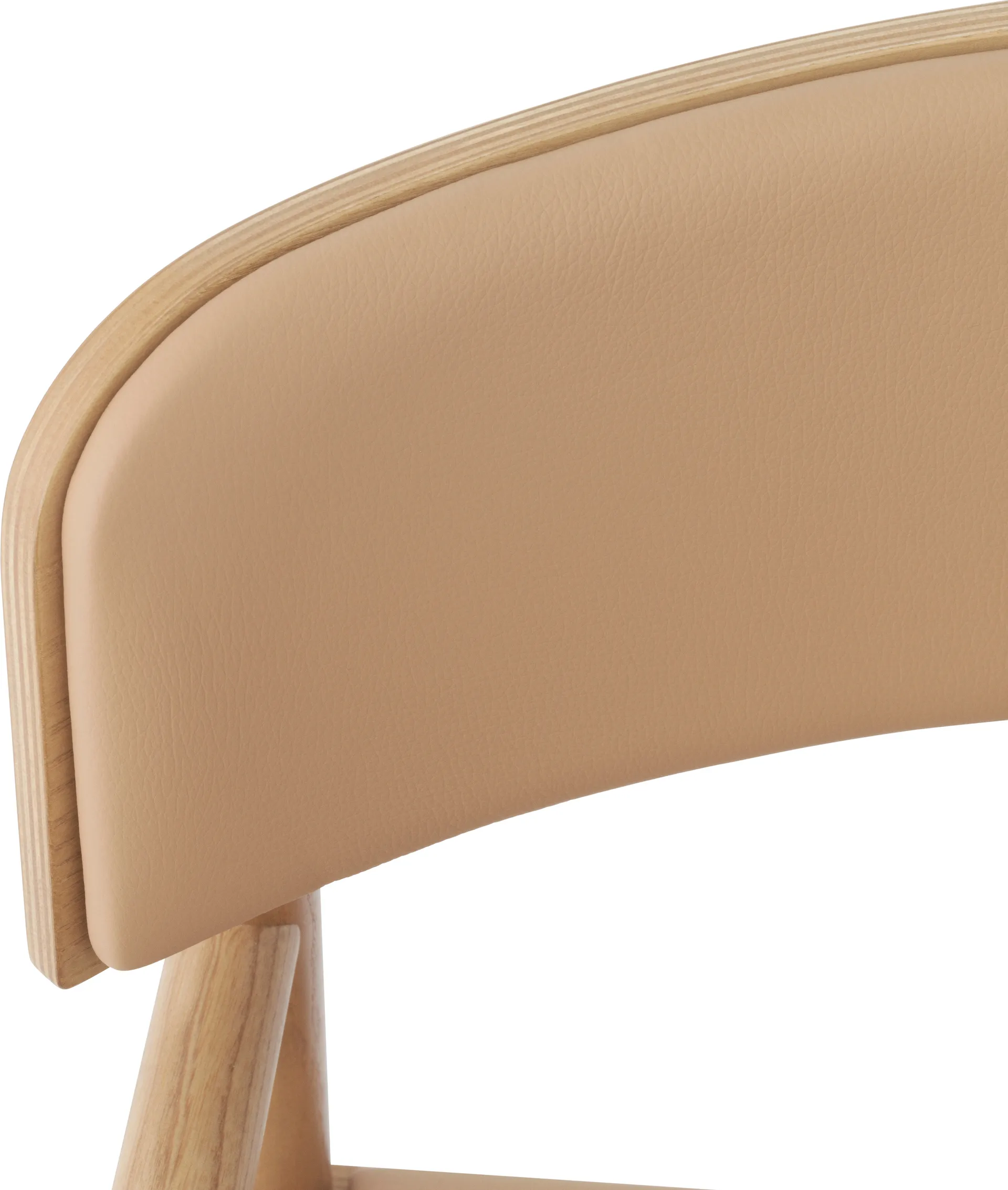 Timb armstoel met kussen, Tan/ Ultra Leather - Camel Normann Copenhagen