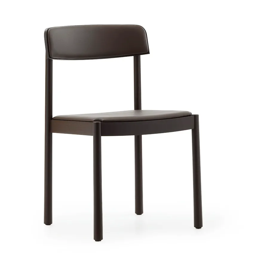 Timb stoel, Brown ash-ultra leather chocolate Normann Copenhagen
