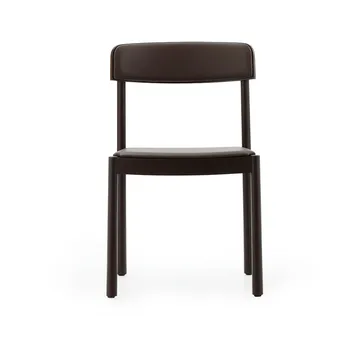 Timb stoel - Brown ash-ultra leather chocolate - Normann Copenhagen