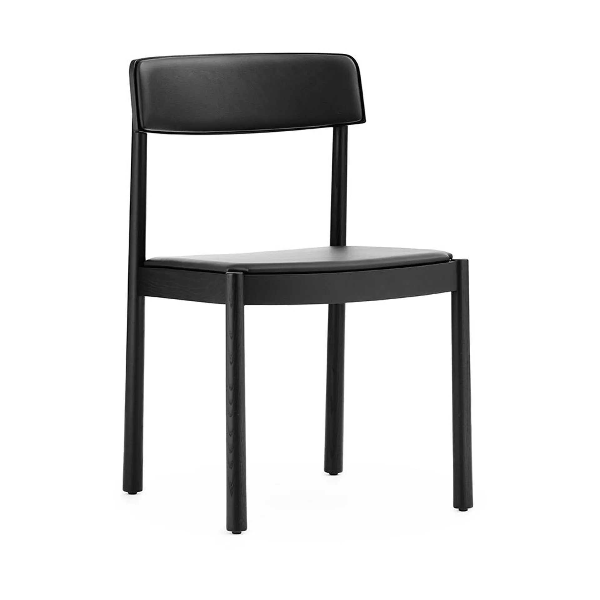 Timb stoel met kussen, Black/ Ultra Leather - Black Normann Copenhagen