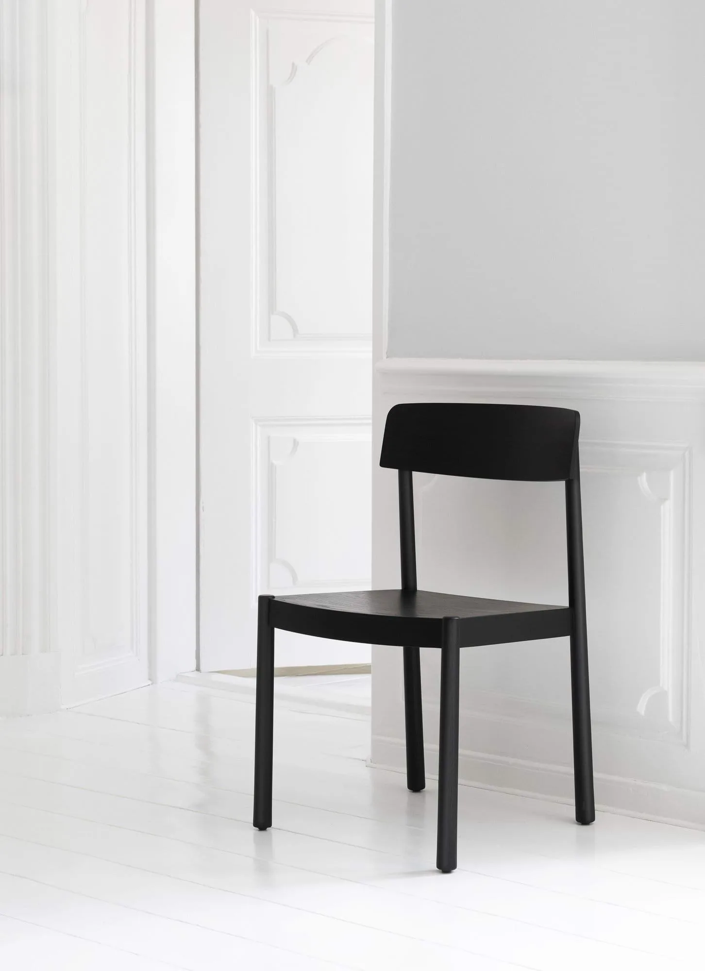 Timb stoel met kussen, Black/ Ultra Leather - Black Normann Copenhagen