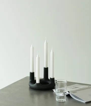 Trin kandelaar - Zwart, Ø17,7x11,8 cm - Normann Copenhagen