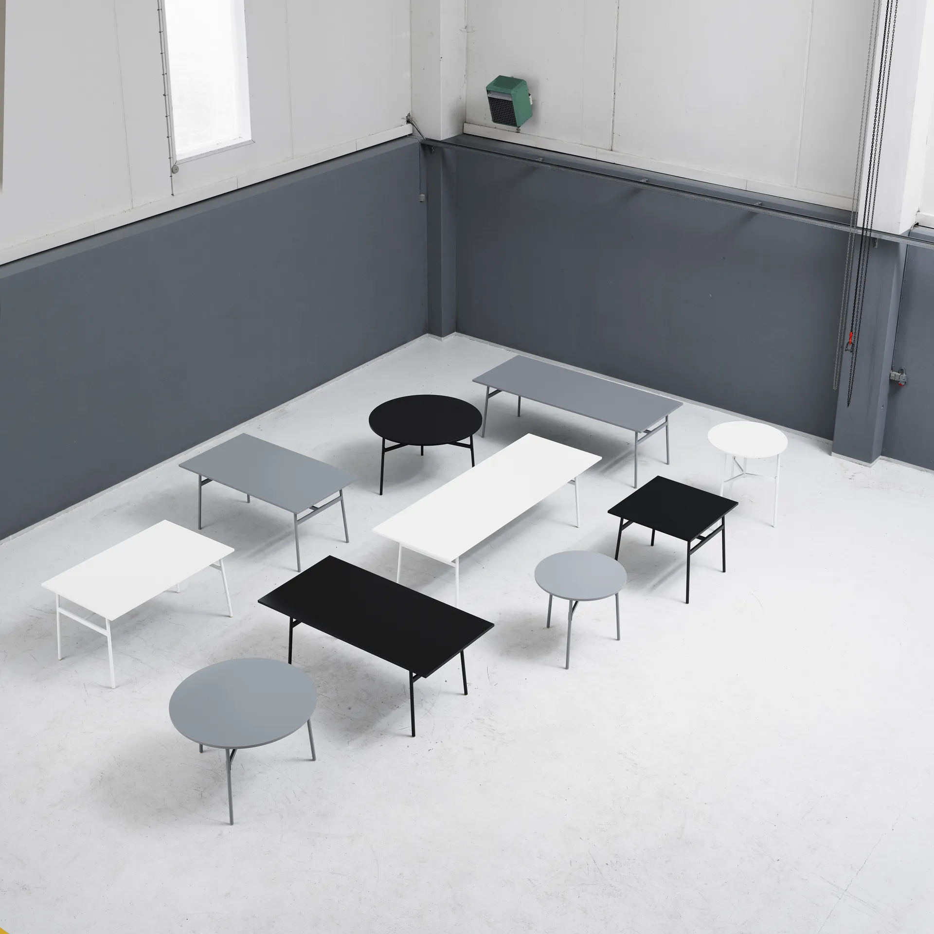 Union eettafel 90x140 cm, Wit Normann Copenhagen