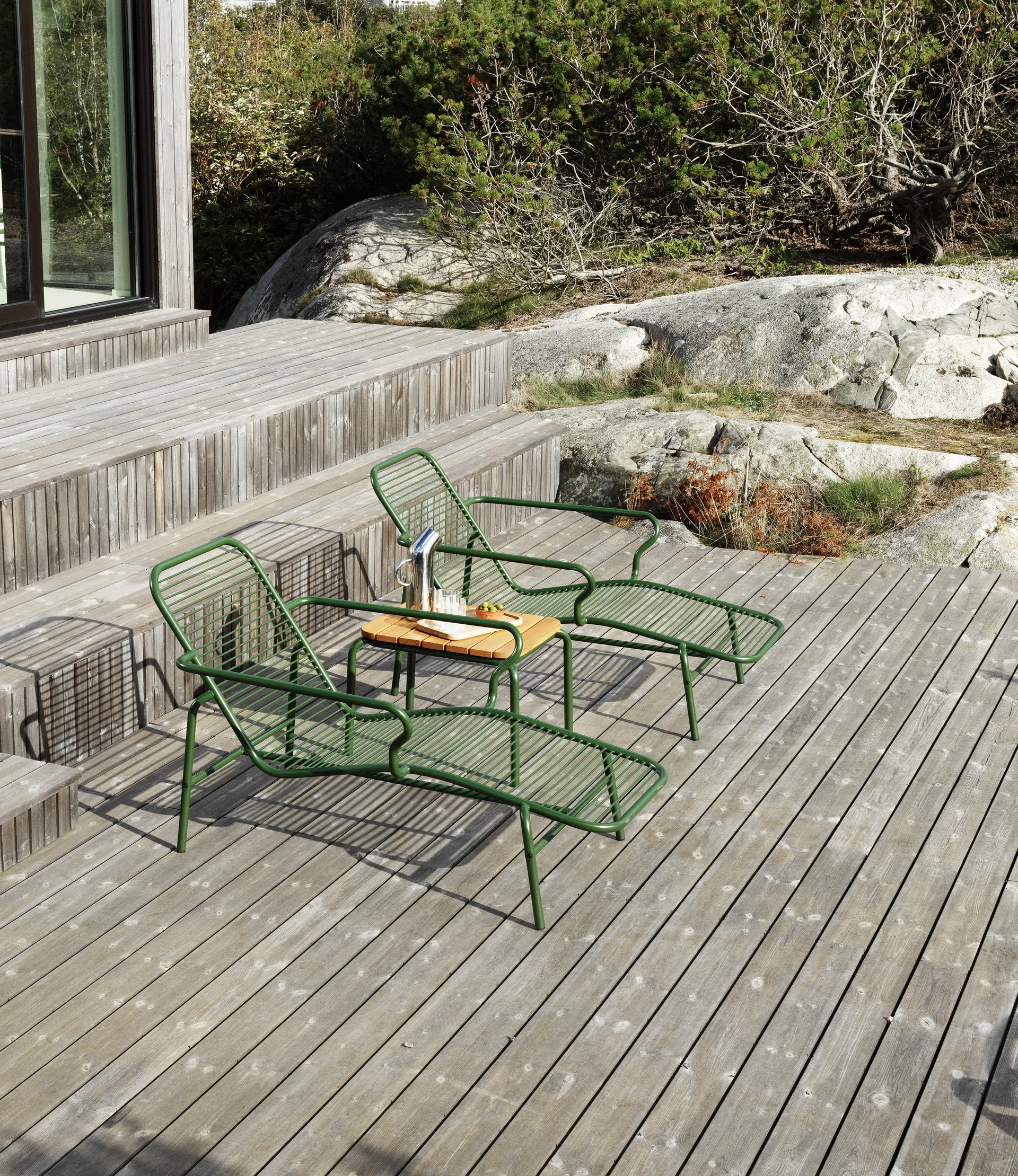 Vig Chaise Lounge ligstoel, Green Normann Copenhagen
