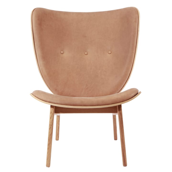 Elephant lounge leather eikenhout, Dunes camel NORR11