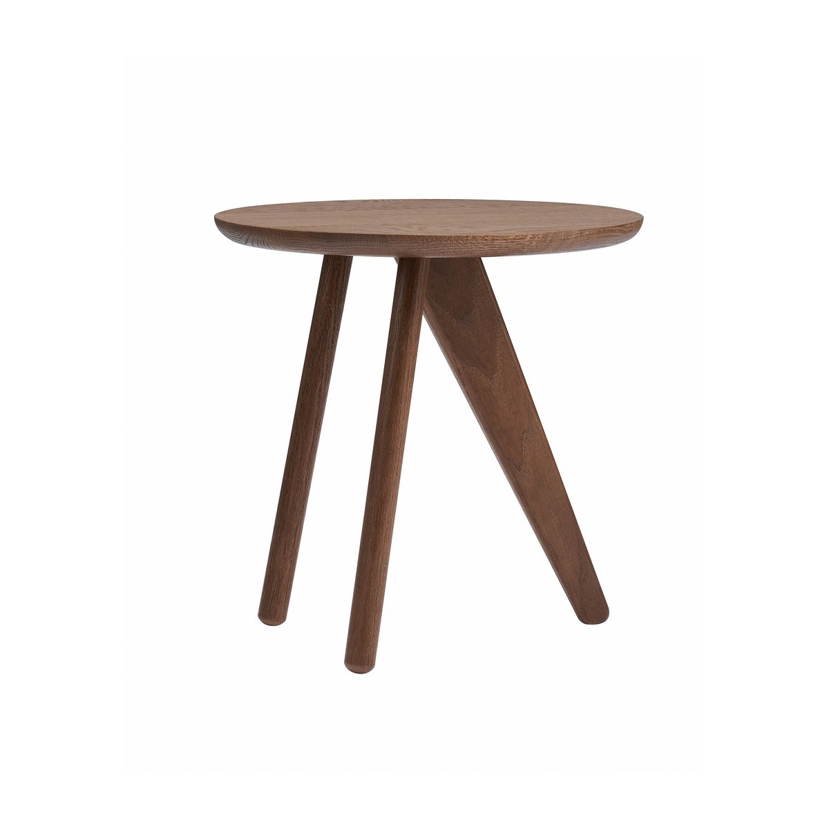 NORR11 Fin bijzettafel o40 cm Dark oak | Scandinavisch Interieur | Bijzettafels | Bruin