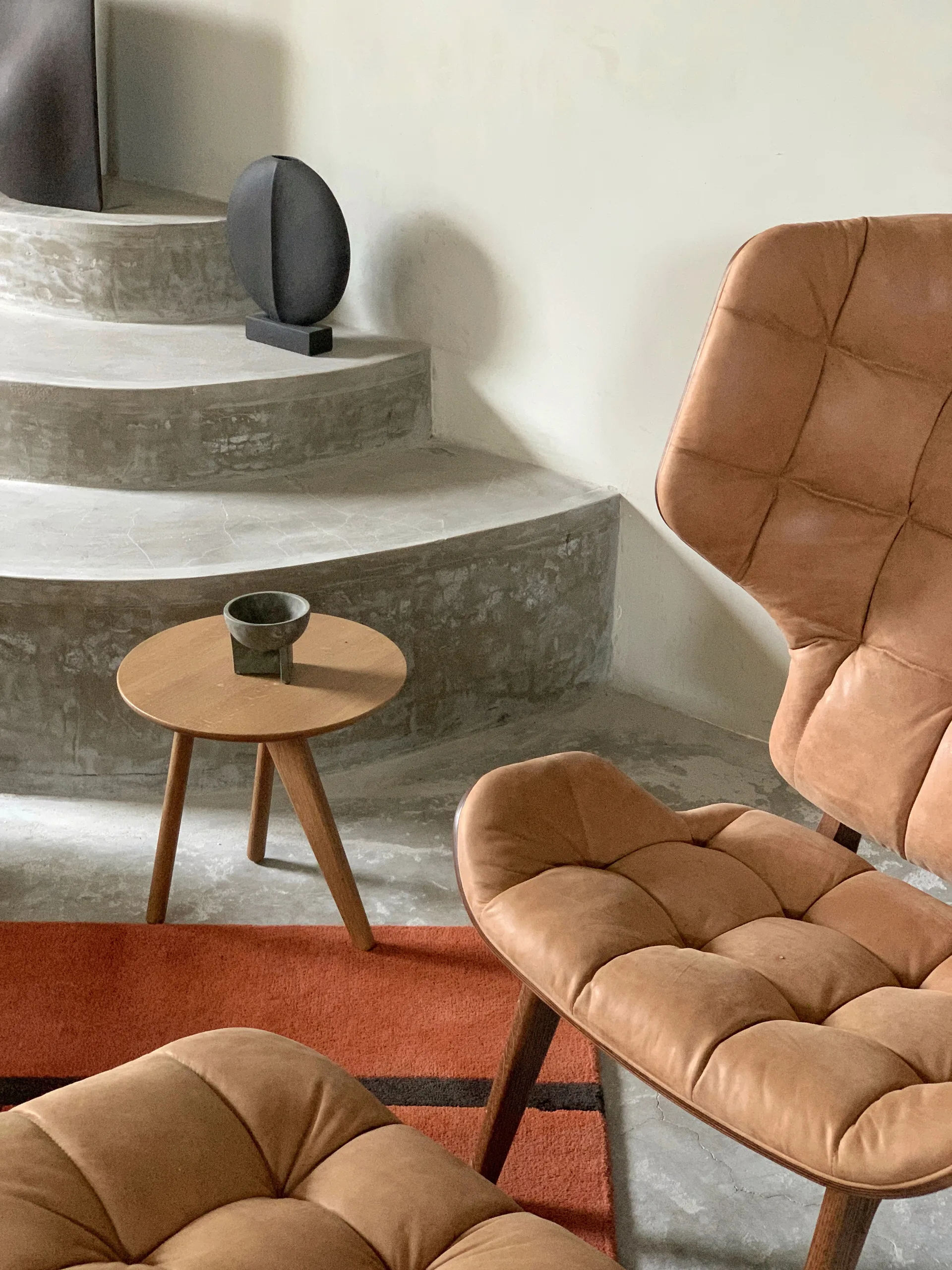 Fin bijzettafel Ø40 cm, Light smoked NORR11