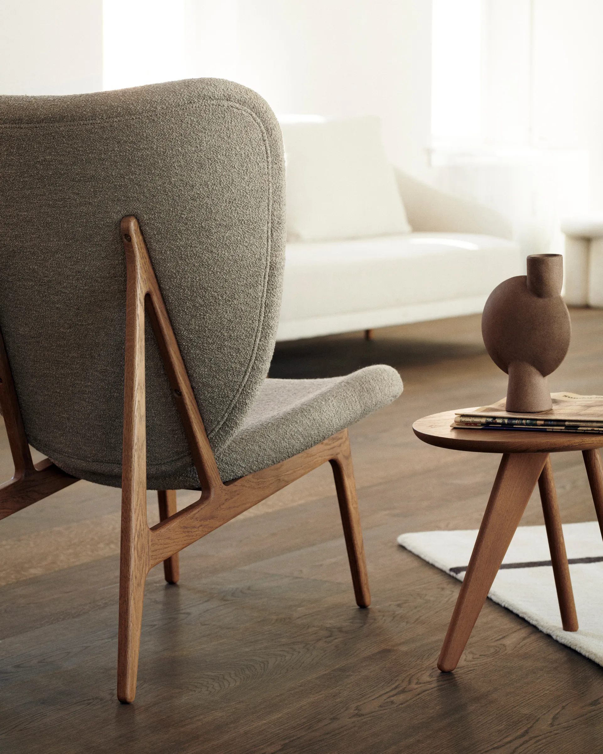 Fin bijzettafel Ø40 cm, Light smoked NORR11