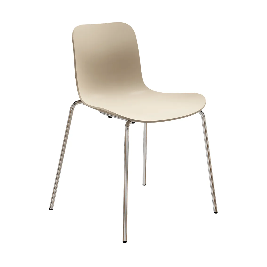 Langue stoel, Ecru-verchroomd frame NORR11