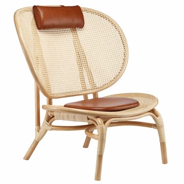 Nomad loungestoel - Natuur-cognac leer - NORR11