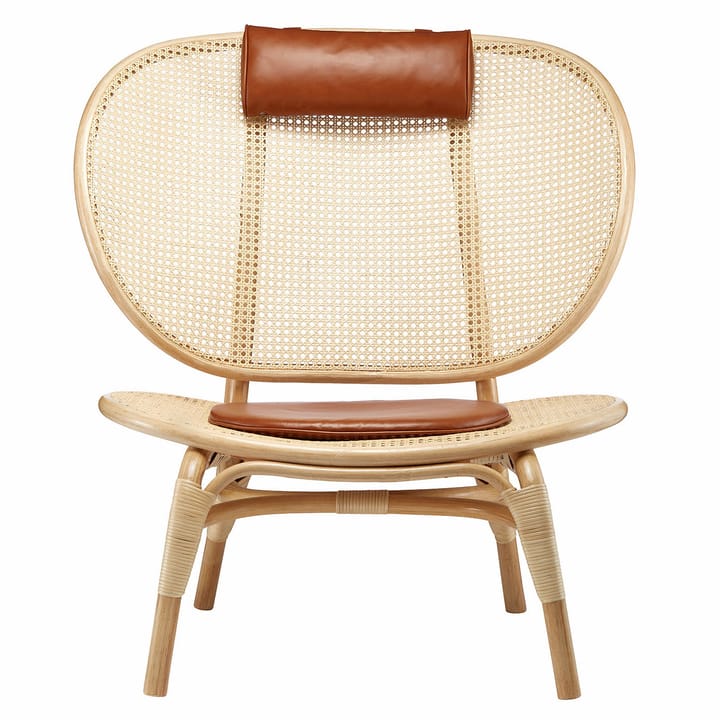 Nomad loungestoel, Natuur-cognac leer NORR11