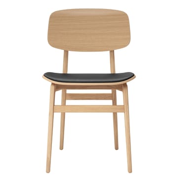 NY11 stoel met leren zitting eiken - Dunes dark brown - NORR11