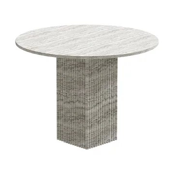 Soho eettafel - Zilver travertin, Ø120x72 cm - NORR11