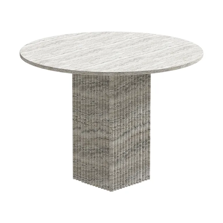 Soho eettafel - Zilver travertin, Ø120x72 cm - NORR11