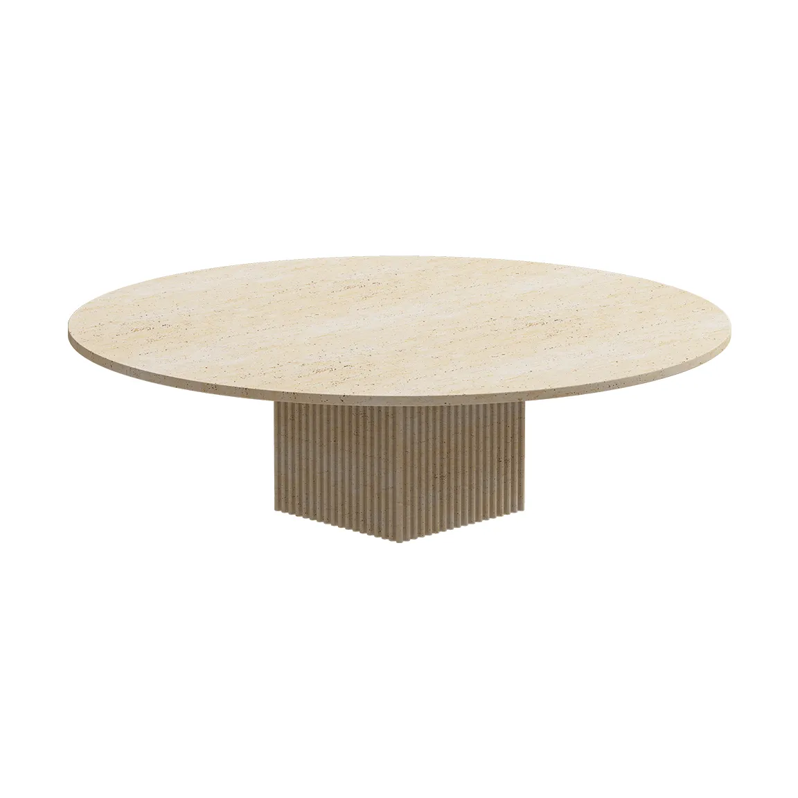 Soho salontafel, Beige travertin, Ø120x35 cm NORR11
