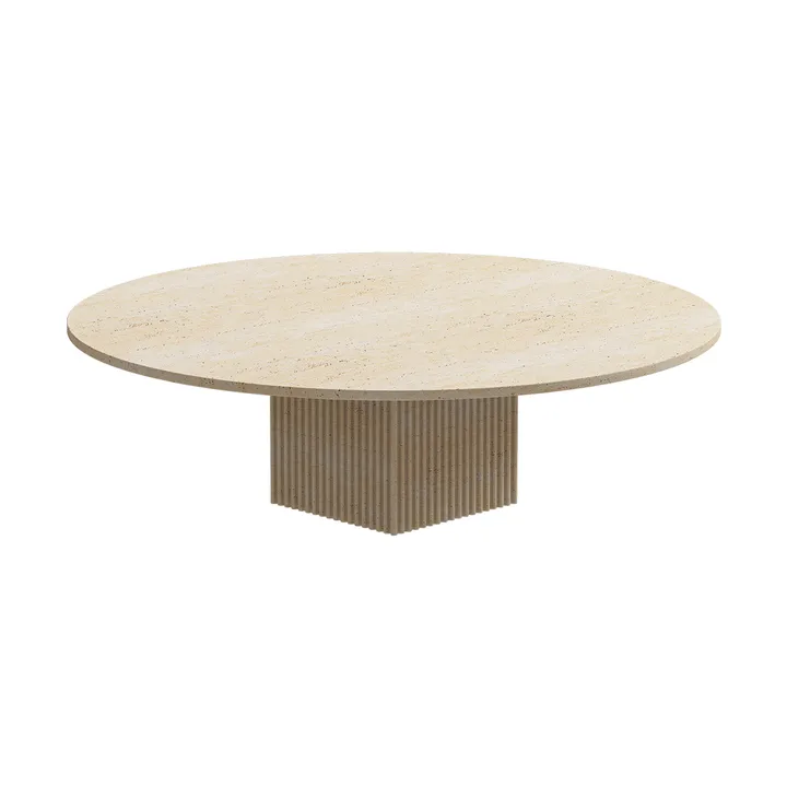Soho salontafel - Beige travertin, Ø120x35 cm - NORR11