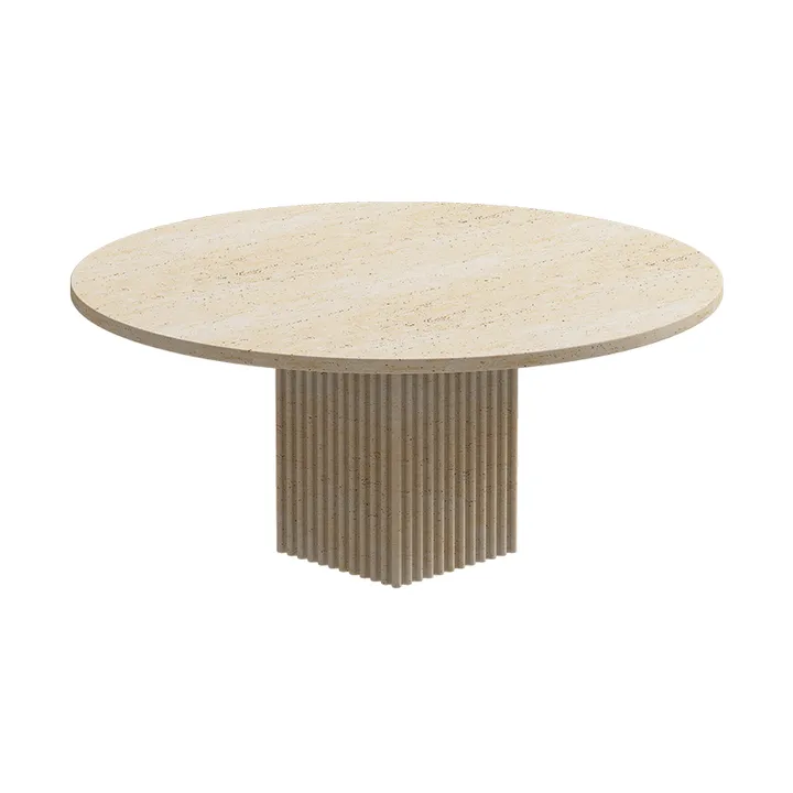 Soho salontafel - Beige travertin, Ø80x35 cm - NORR11