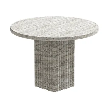Soho salontafel - Zilver travertin, Ø50x35 cm - NORR11