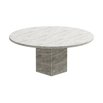 Soho salontafel - Zilver travertin, Ø80x35 cm - NORR11
