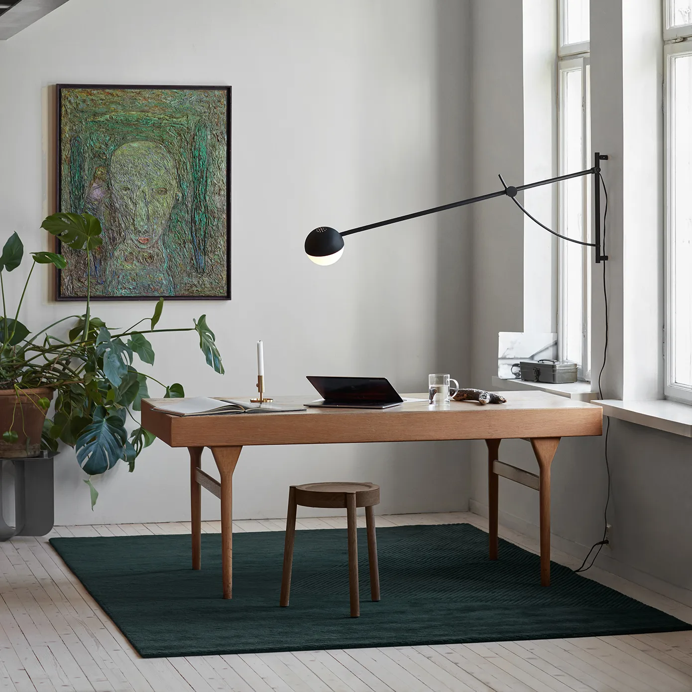 Balancer wandlamp, Zwart Northern