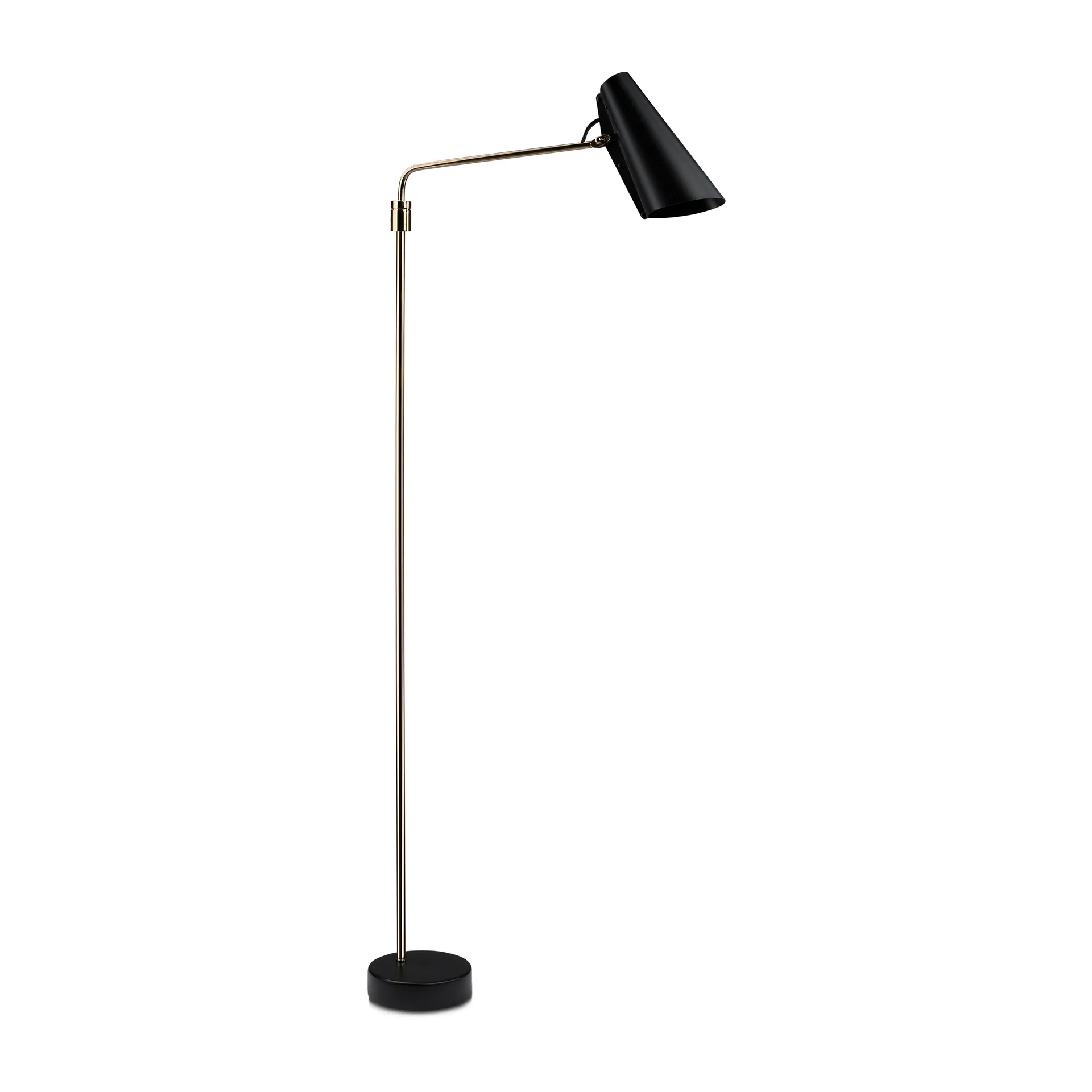 Birdy swing vloerlamp, Zwart-messing Northern
