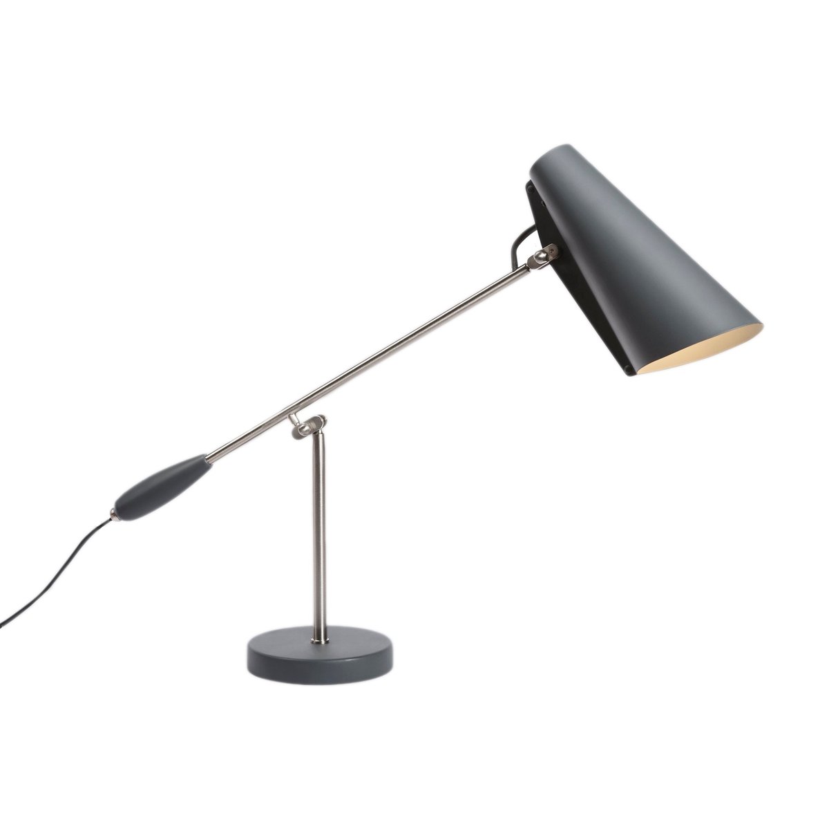 Northern Birdy tafellamp grijs-metallic | Scandinavisch Interieur | Bureau- & tafellampen | Grijs
