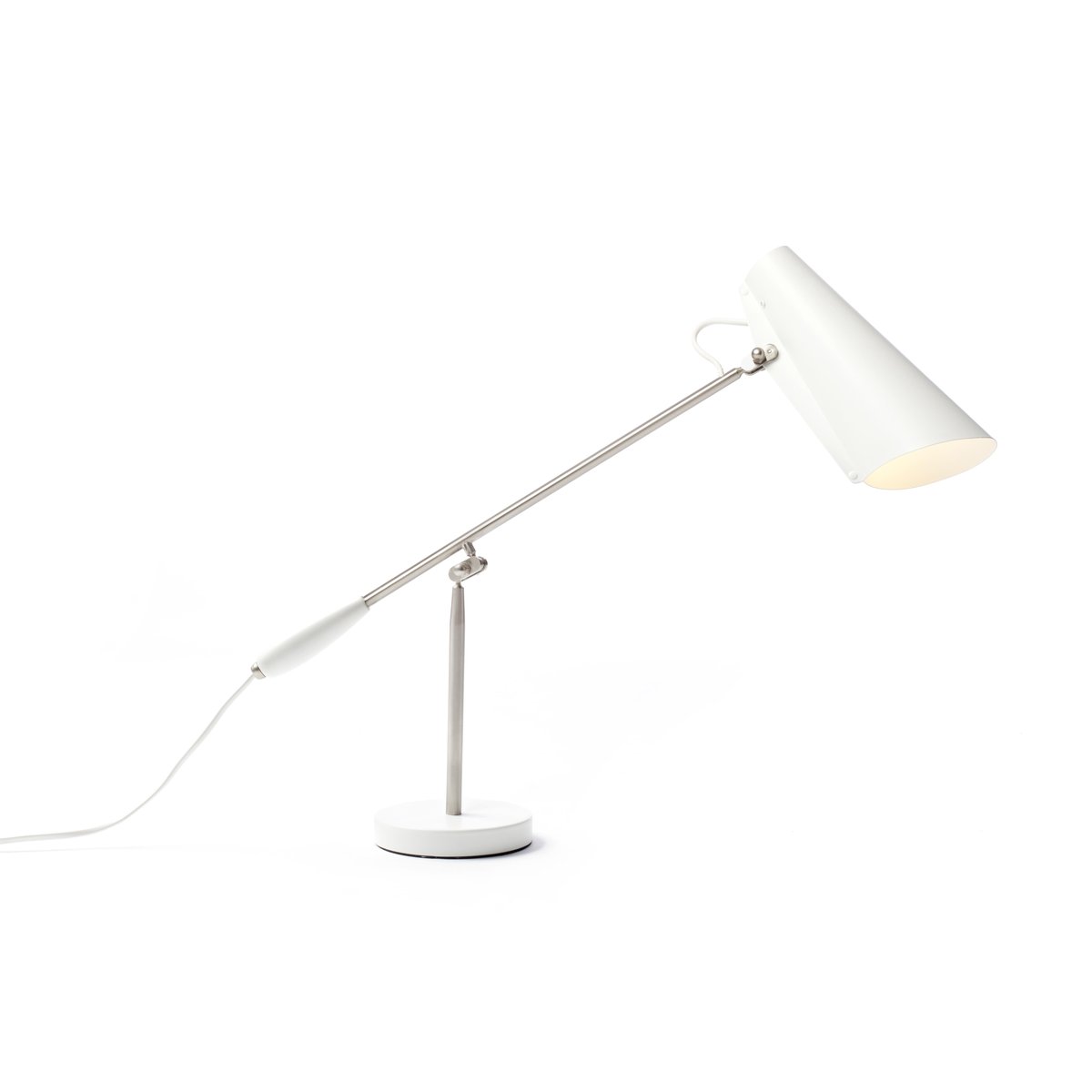 Northern Birdy tafellamp wit-metallic | Scandinavisch Interieur | Bureau- & tafellampen | Zilverkleurig