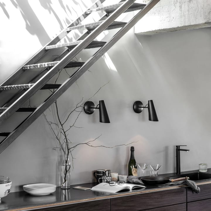 Birdy wandlamp klein, zwart Northern