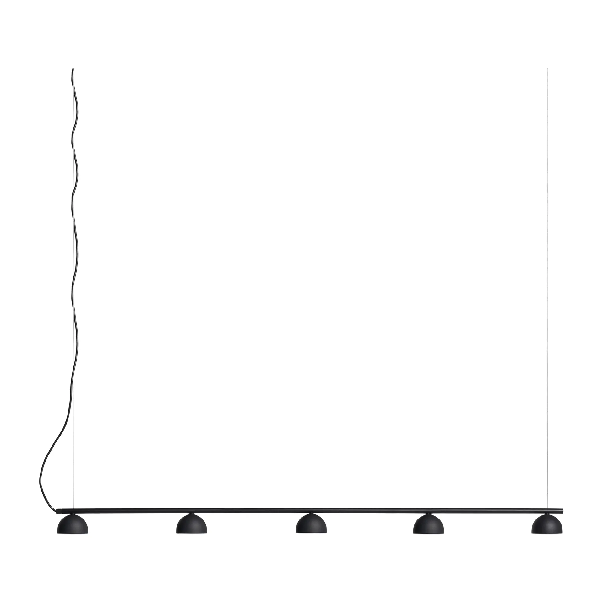 Blush Rail 5 plafondlamp, Zwart mat Northern