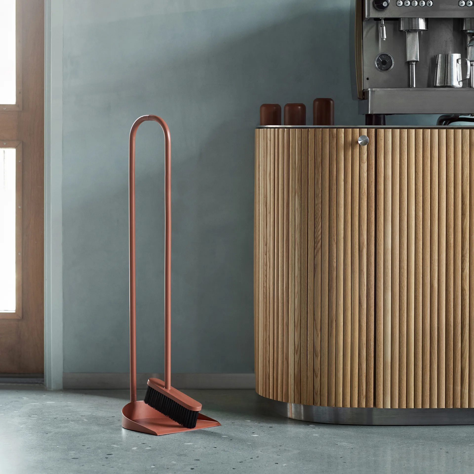 Cane stoffer en blik, Roestkleur Northern