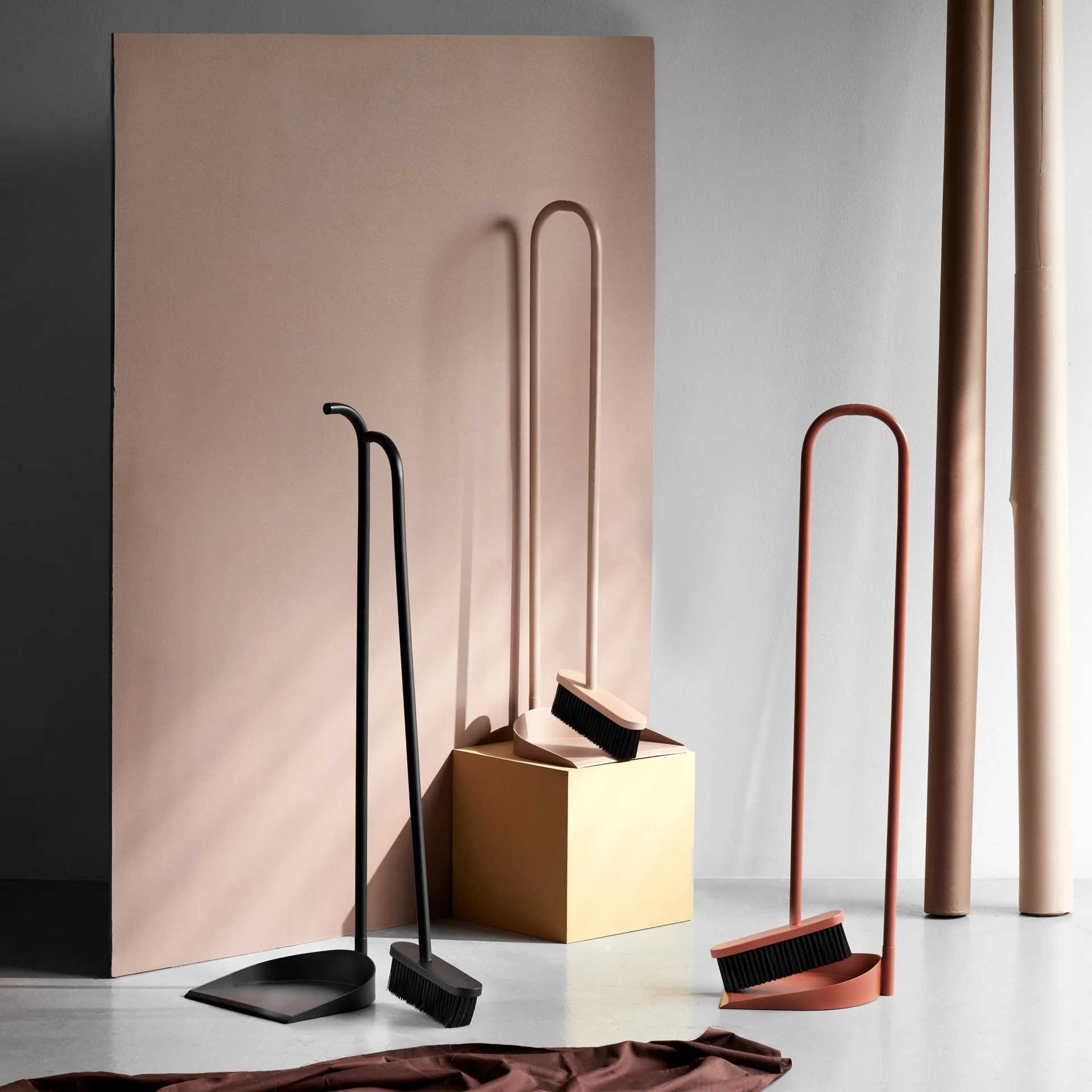 Cane stoffer en blik, Roestkleur Northern