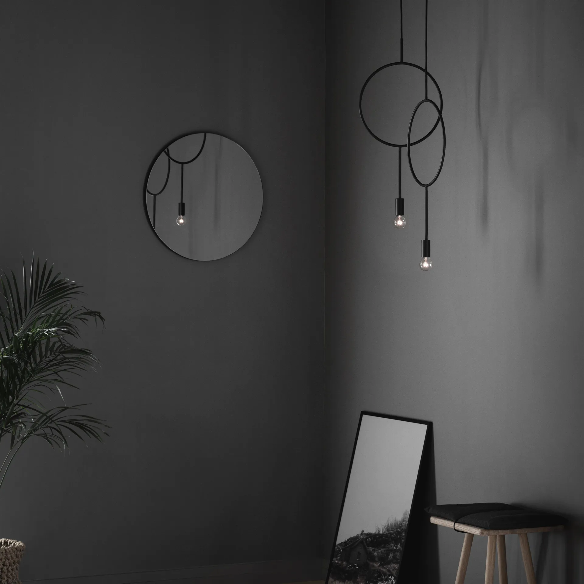 Circle hanglamp, zwart Northern