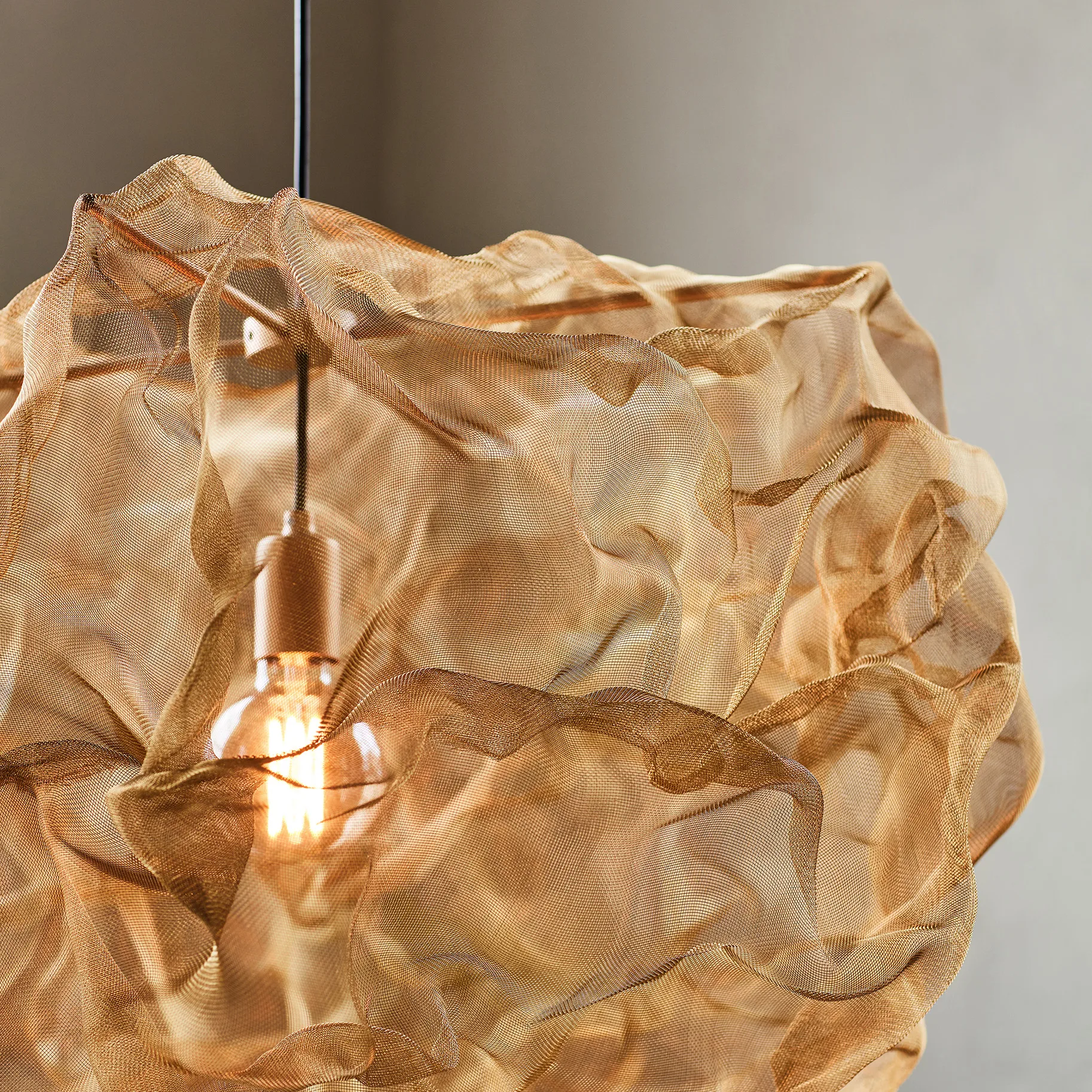 Heat plafondlamp klein, Messing Northern