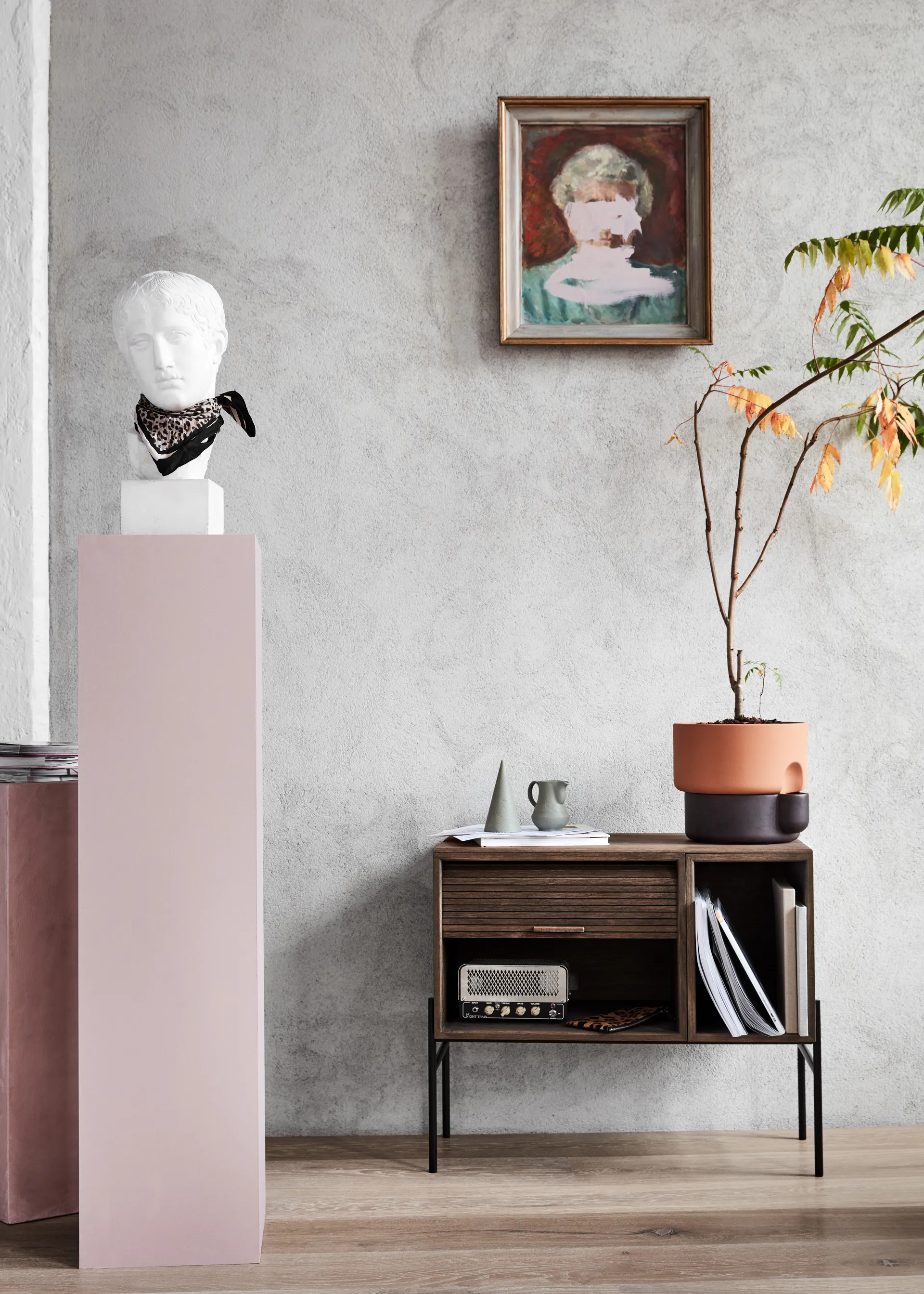 Hifive kast met jaloeziedeur, Eikenhout gerookt Northern