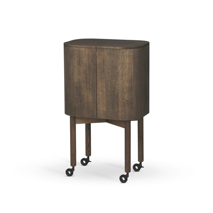 Loud serveertrolley op wielen - Smoked oak - Northern