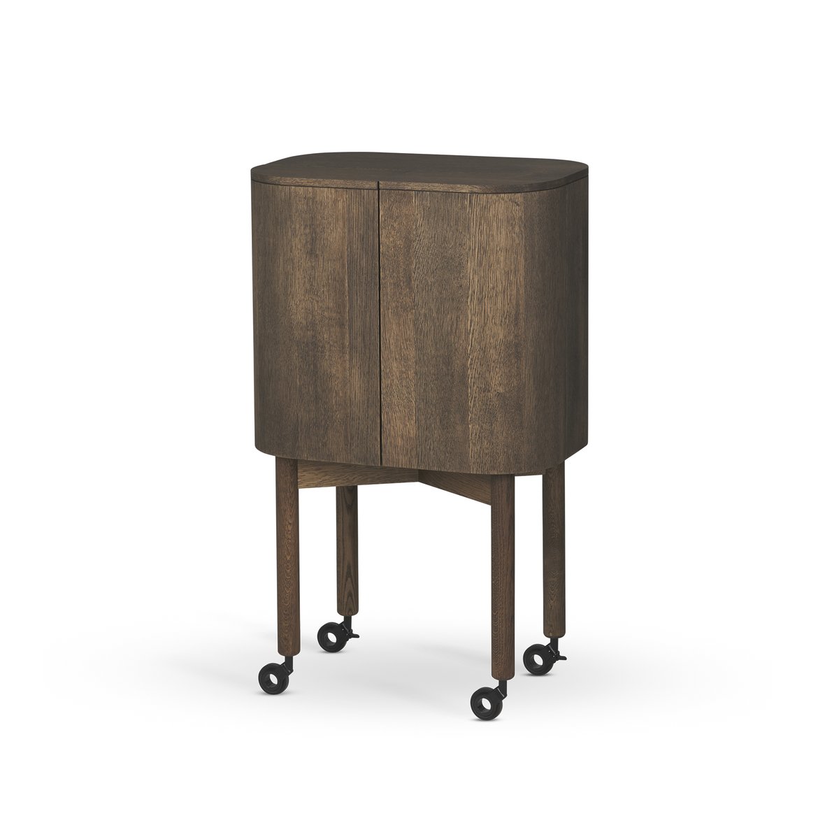 Northern Loud serveertrolley op wielen Smoked oak