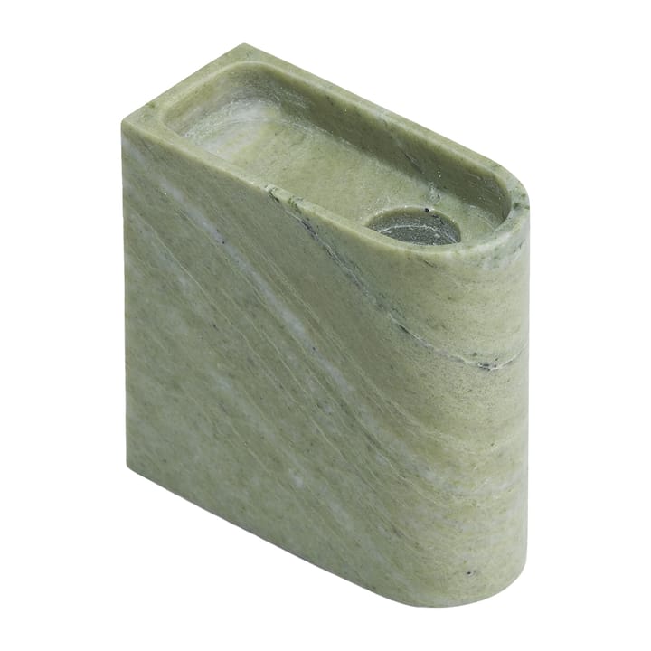 Monolith kaarsenhouder low - Mixed green marble - Northern