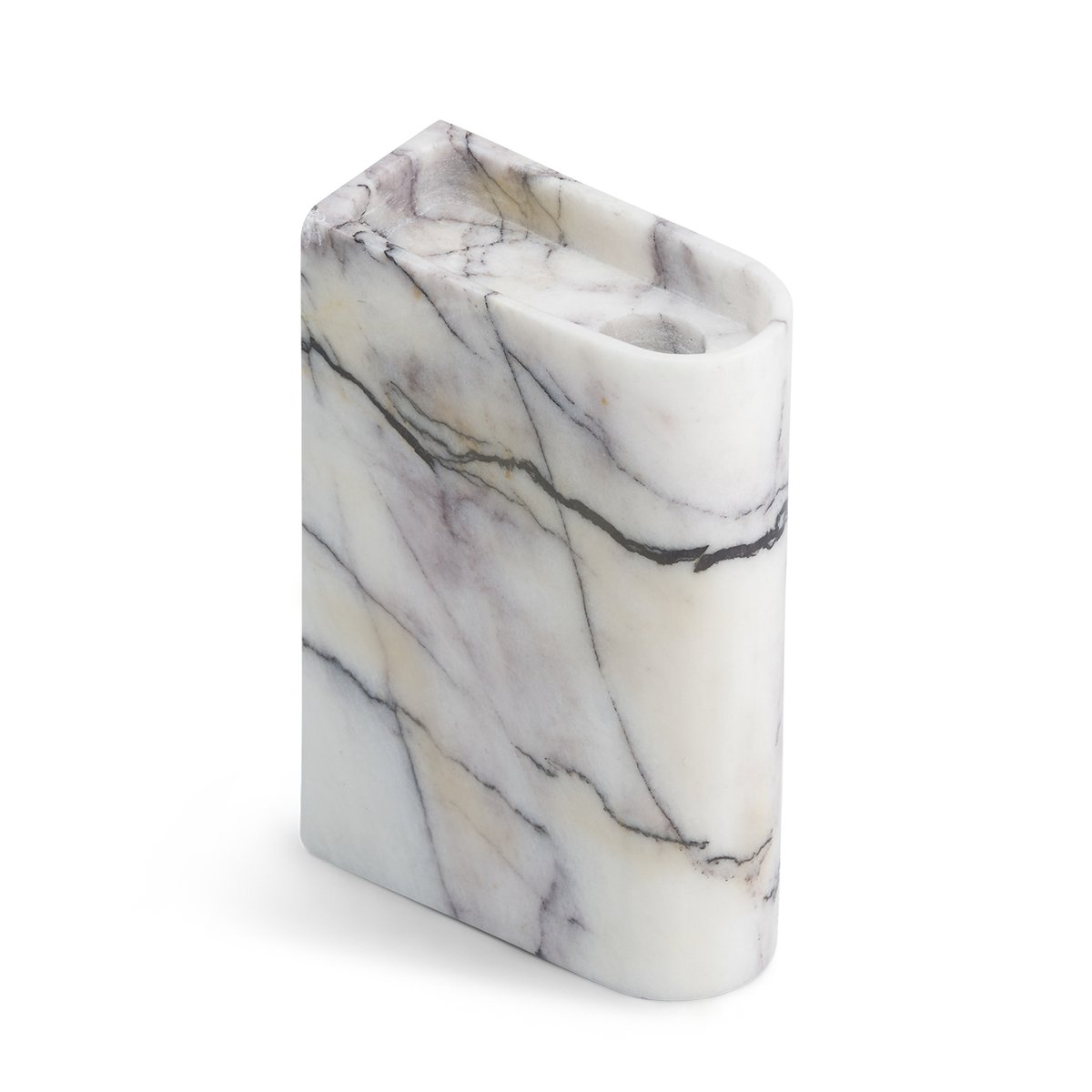 Northern Monolith kaarsenhouder medium Mixed white marble