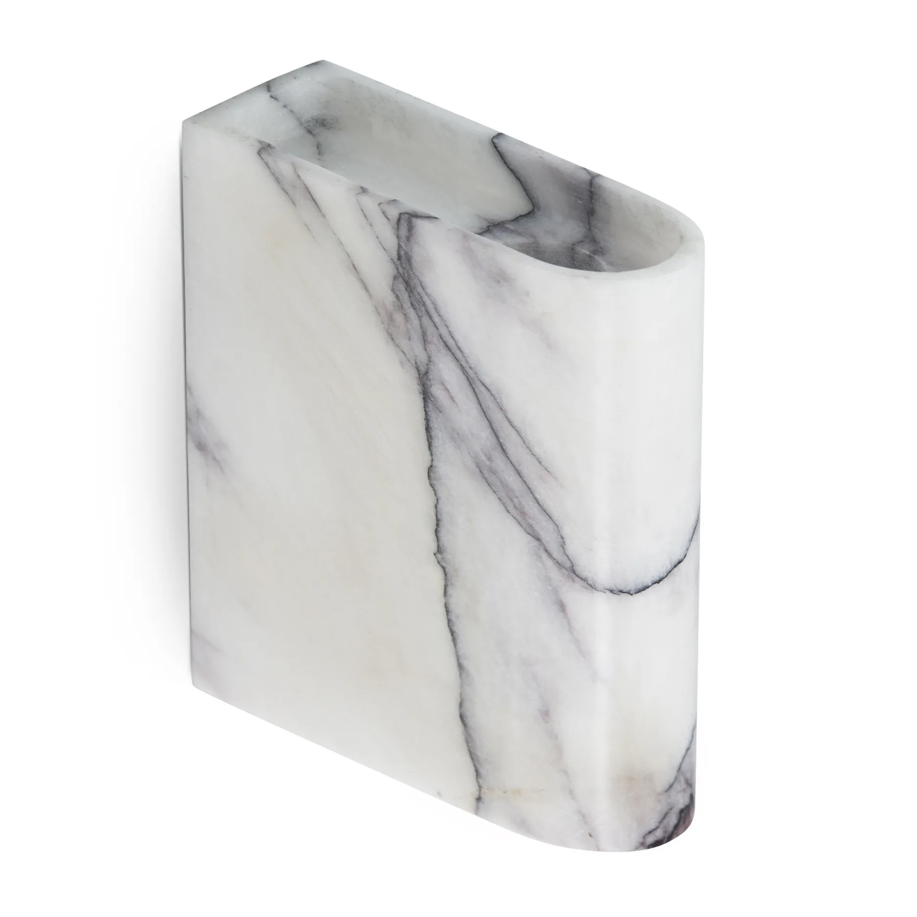 Monolith kaarsenhouder muur, Mixed white marble Northern