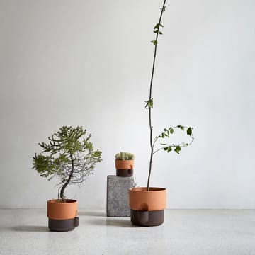 Oasis zelf-bewaterende bloempot medium Ø20,5 cm - Terracotta-Donkerbruin - Northern