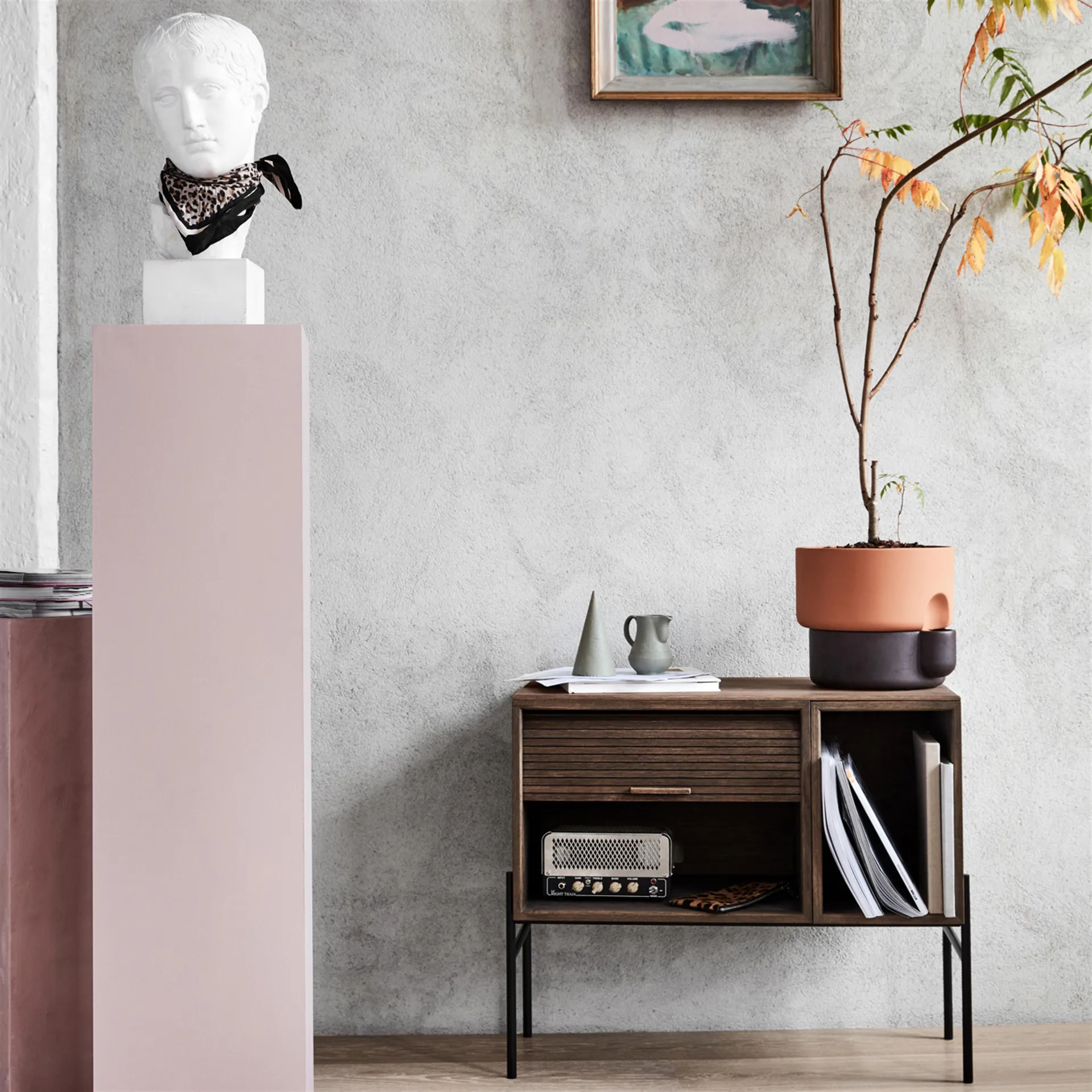 Oasis zelfwaterende bloempot groot Ø27.5 cm, donkerbruin Northern