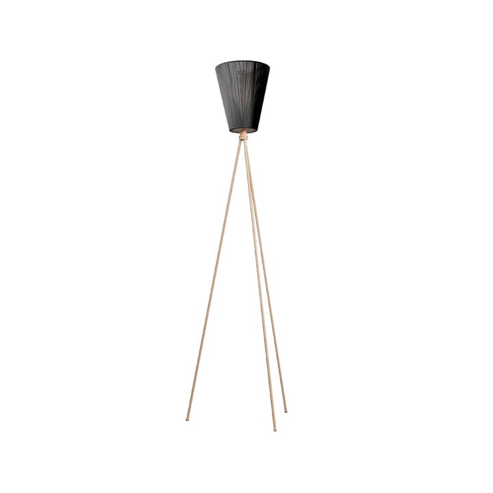 Oslo Wood Vloerlamp - black, beige onderstel - Northern