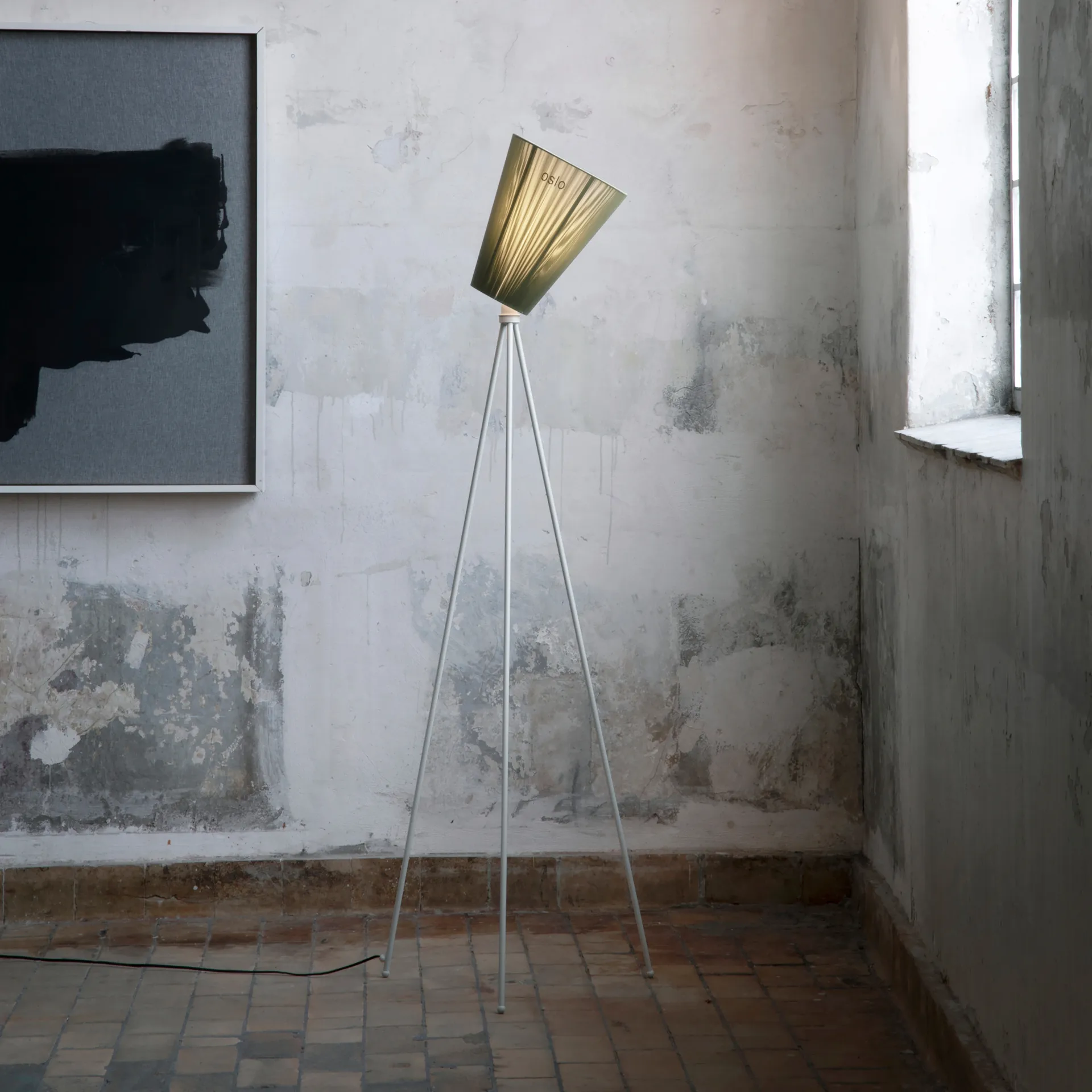 Oslo Wood vloerlamp kap, Olijfgroen Northern