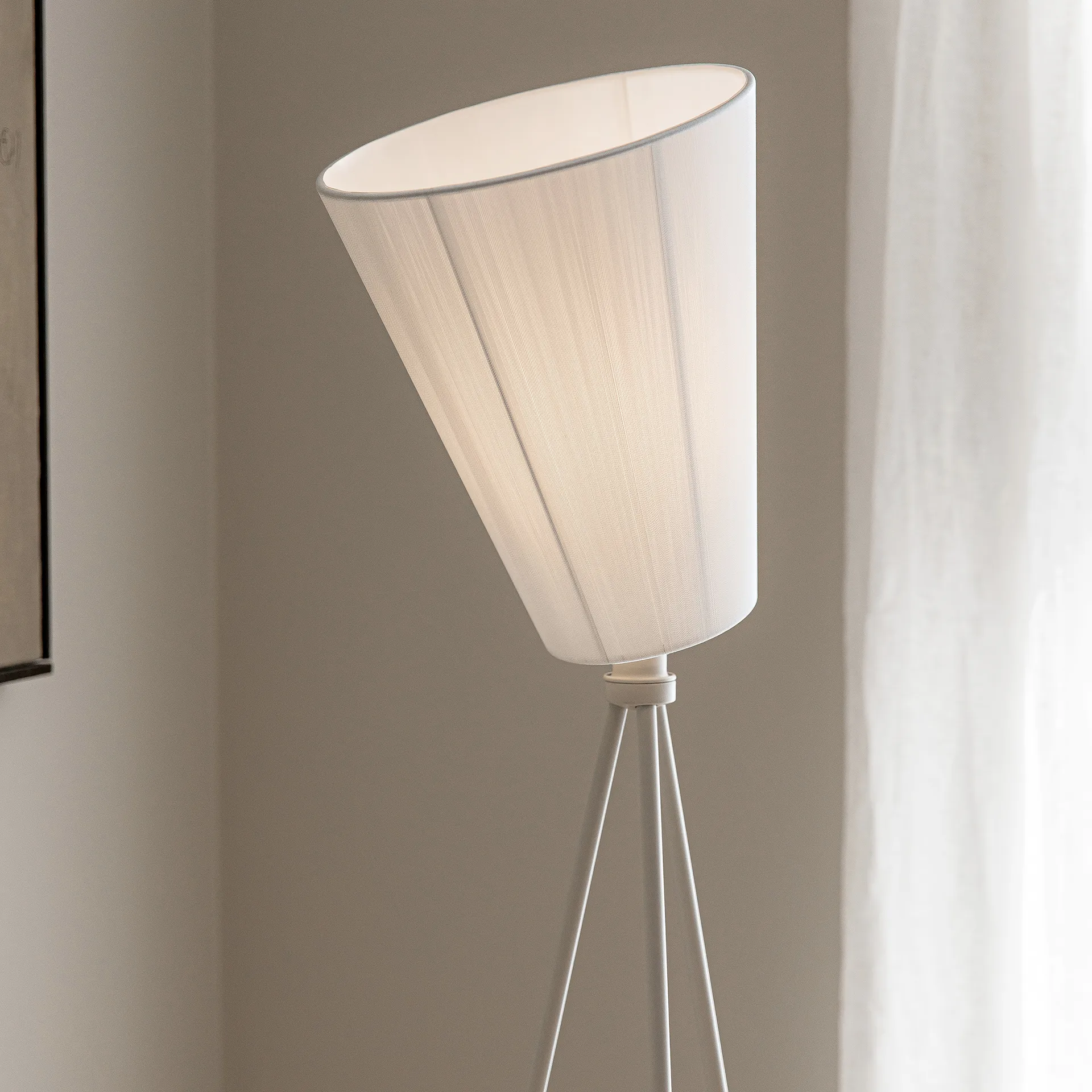 Oslo Wood vloerlamp kap, Wit Northern