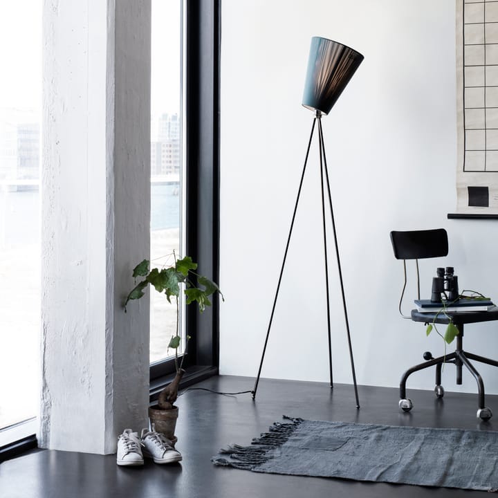 Oslo Wood vloerlamp kap, zwart Northern