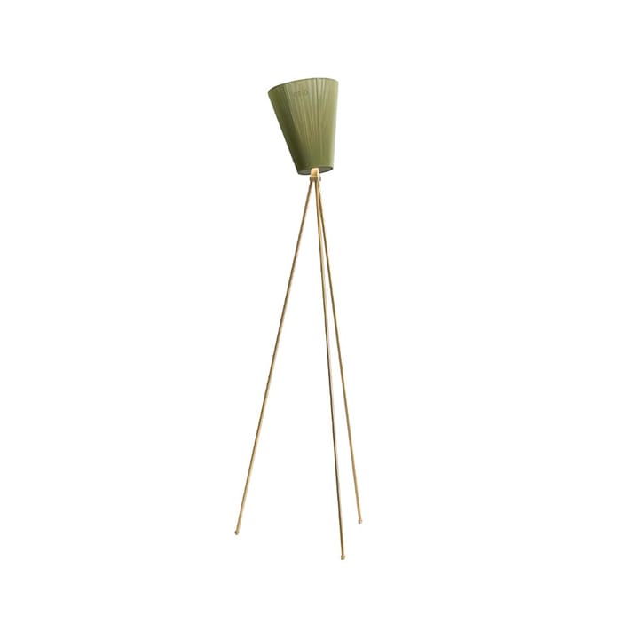 Oslo Wood Vloerlamp - olive green, goudkleurig onderstel - Northern